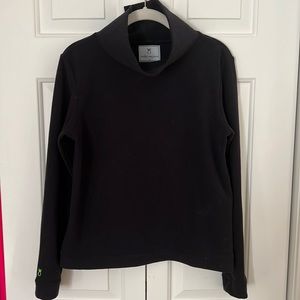 Dudley Stephens Park Slope Turtleneck Black Terry Fleece Size S